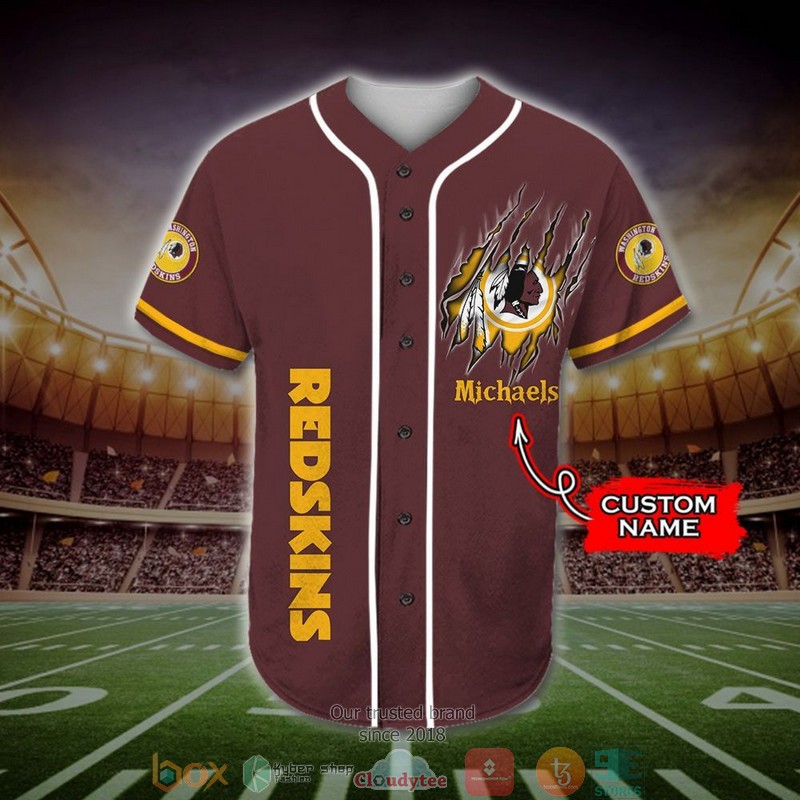 Personalized_Washington_Redskins_Mascot_NFL_Baseball_Jersey_Shirt_1