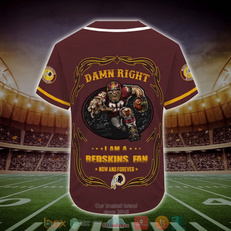 Personalized_Washington_Redskins_Mascot_NFL_Baseball_Jersey_Shirt_1_2