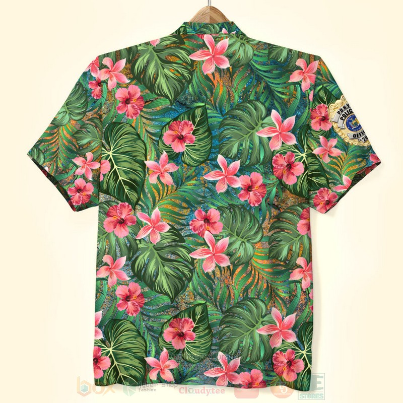 Police_Badge_Floral_Custom_Number_Hawaiian_Shirt_1