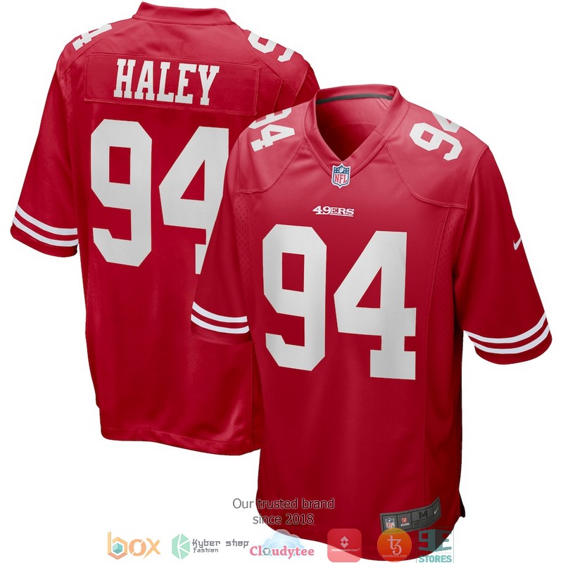 San_Francisco_49ers_Charles_Haley_Scarlet_94_Game_Retired_Football_Jersey