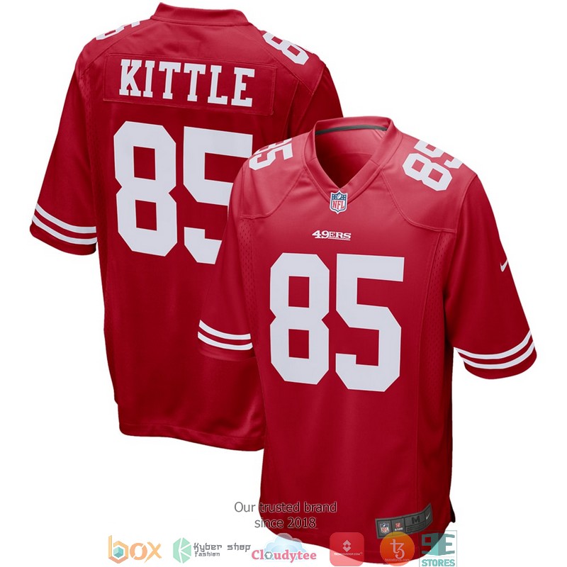 San_Francisco_49ers_George_Kittle_85_Scarlet_Game_Football_Jersey