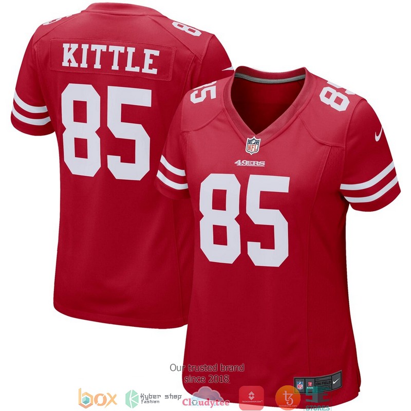 San_Francisco_49ers_George_Kittle_Scarlet_Game_Football_Jersey