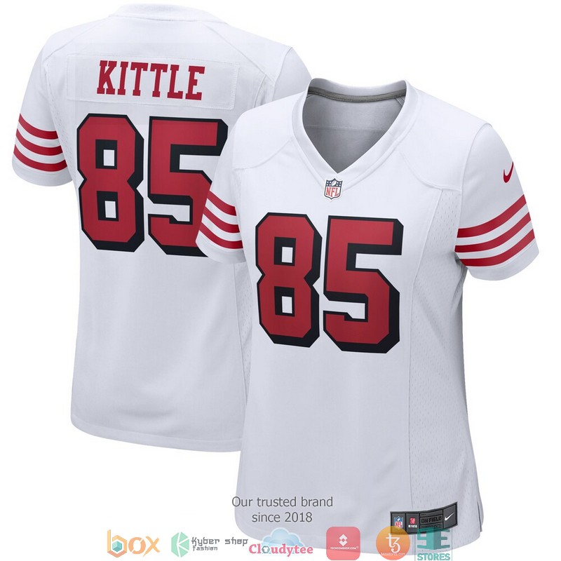 San_Francisco_49ers_George_Kittle_White_Alternate_Game_Football_Jersey