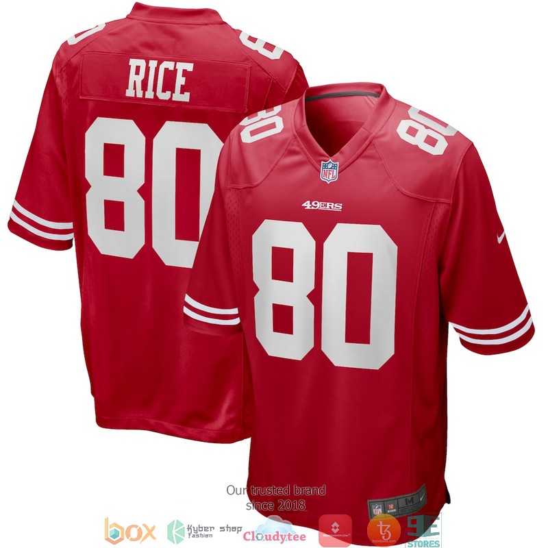 San_Francisco_49ers_Jerry_Rice_80_Scarlet_Game_Retired_Football_Jersey