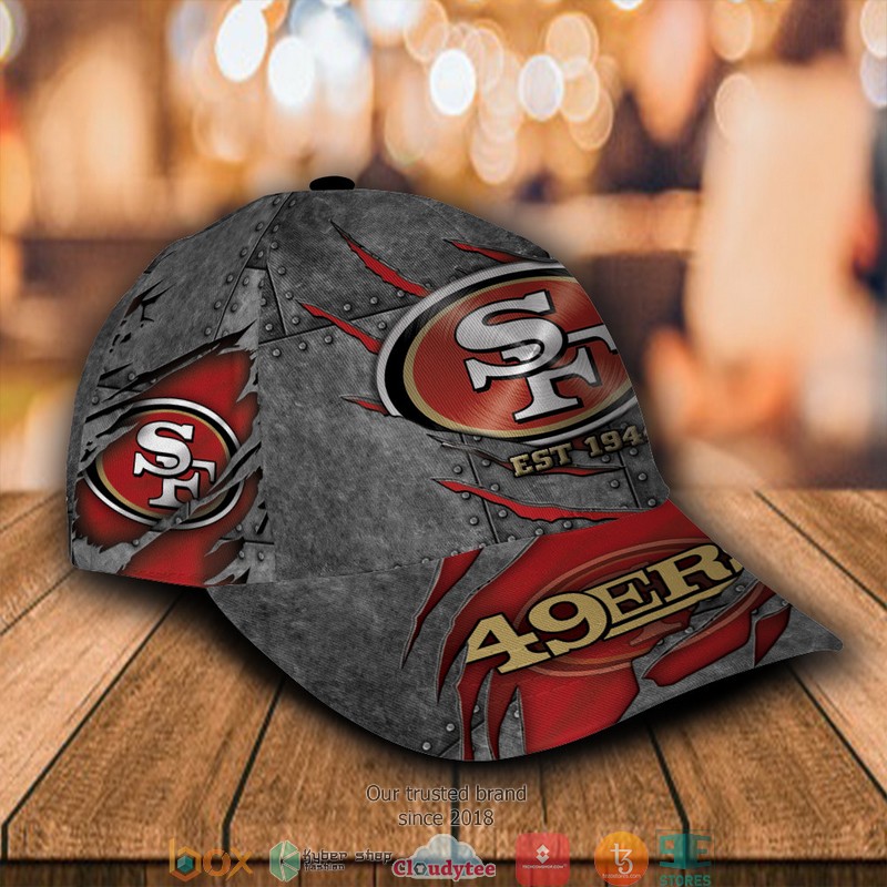 San_Francisco_49ers_Luxury_NFL_Grey_Custom_Name_Cap_1