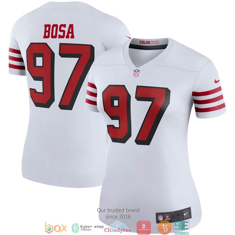 San_Francisco_49ers_Nick_Bosa_White_Color_Rush_Legend_Football_Jersey