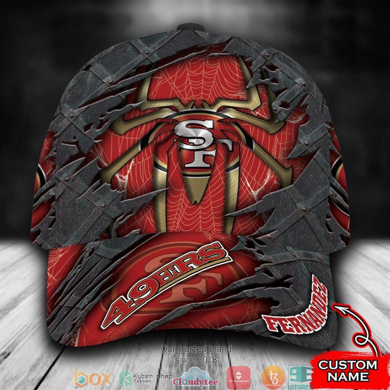 San_Francisco_49ers_Spider_Man_NFL_Custom_Name_Cap