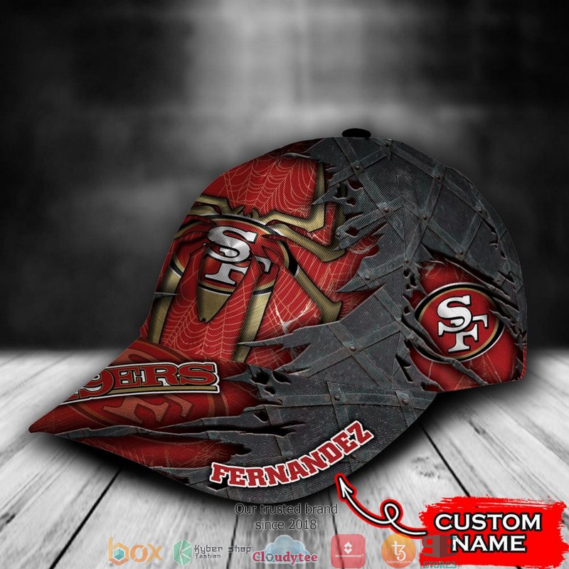 San_Francisco_49ers_Spider_Man_NFL_Custom_Name_Cap_1_2