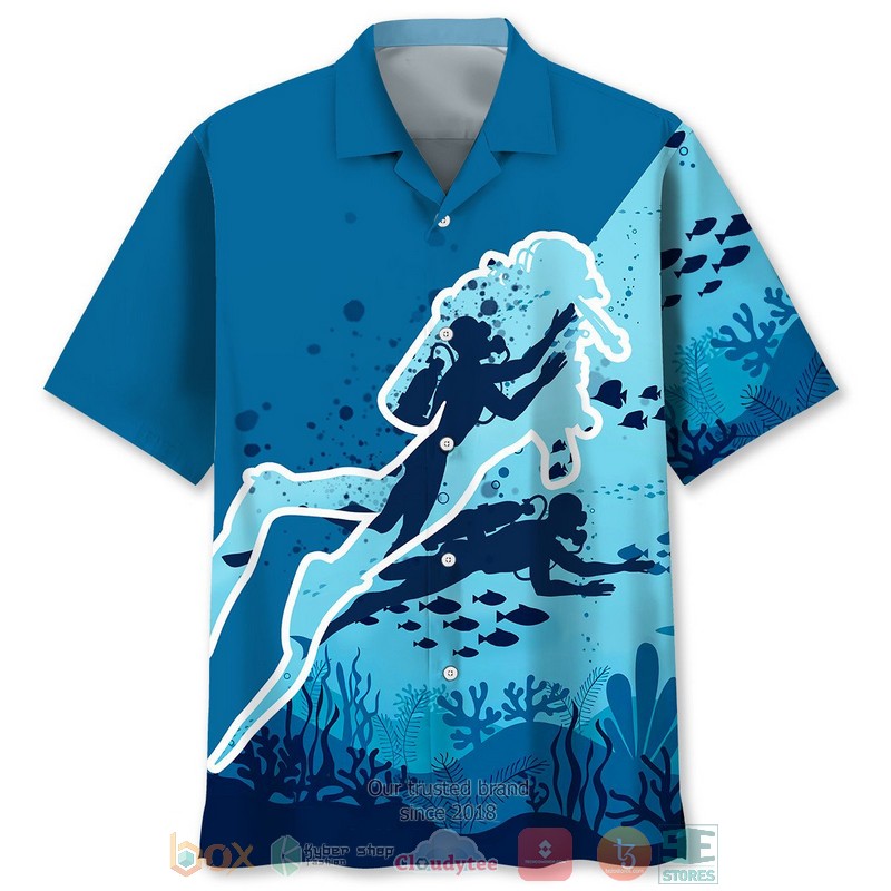 Scuba_Diving_blue_Hawaiian_Shirt