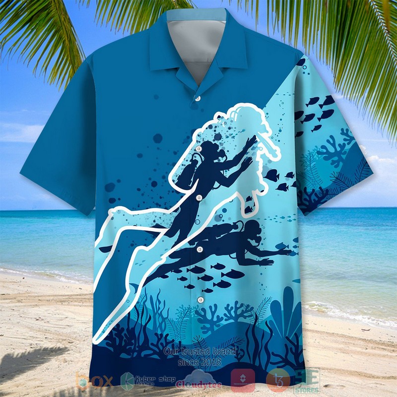 Scuba_Diving_blue_Hawaiian_Shirt_1