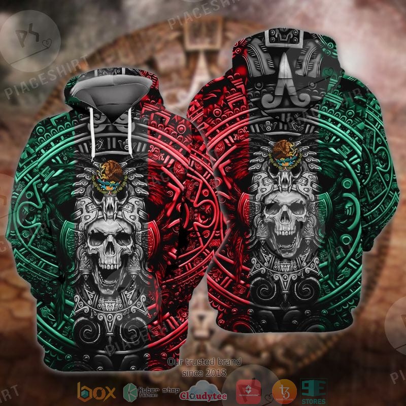 Skull_Mexican_tribal_3D_shirt_hoodie_1