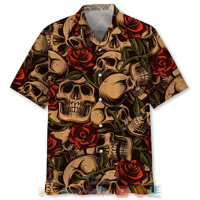 Skull_With_Roses_Hawaiian_Shirt