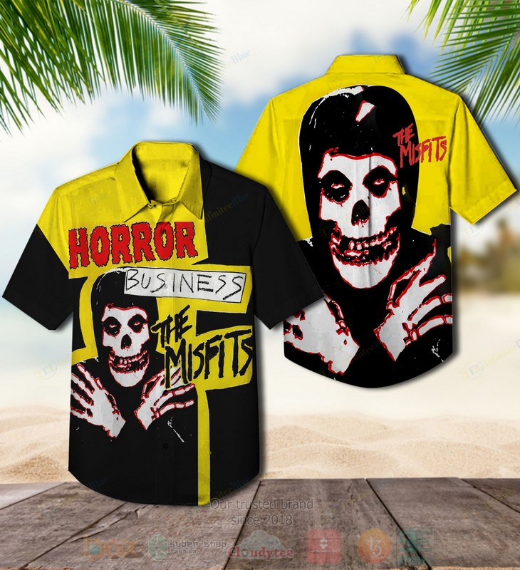 The_Misfits_Horror_Business_Records_Album_Hawaiian_Shirt
