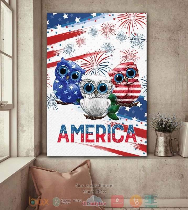 Three_Owl_America_Independence_Day_Canvas