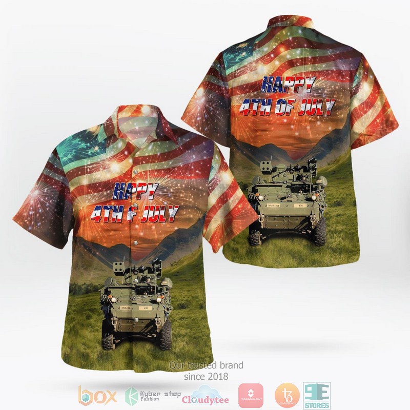 US_Army_Stryker_Armored_Personnel_Carriers_Of_5th_Battalion_4th_Air_Defense_Artillery_Regiment_4th_Of_July_Hawaiian_Shirt