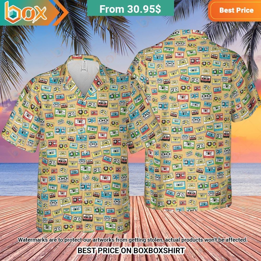 80s Playlist Music Pattern Hawaiian Shirt 4
