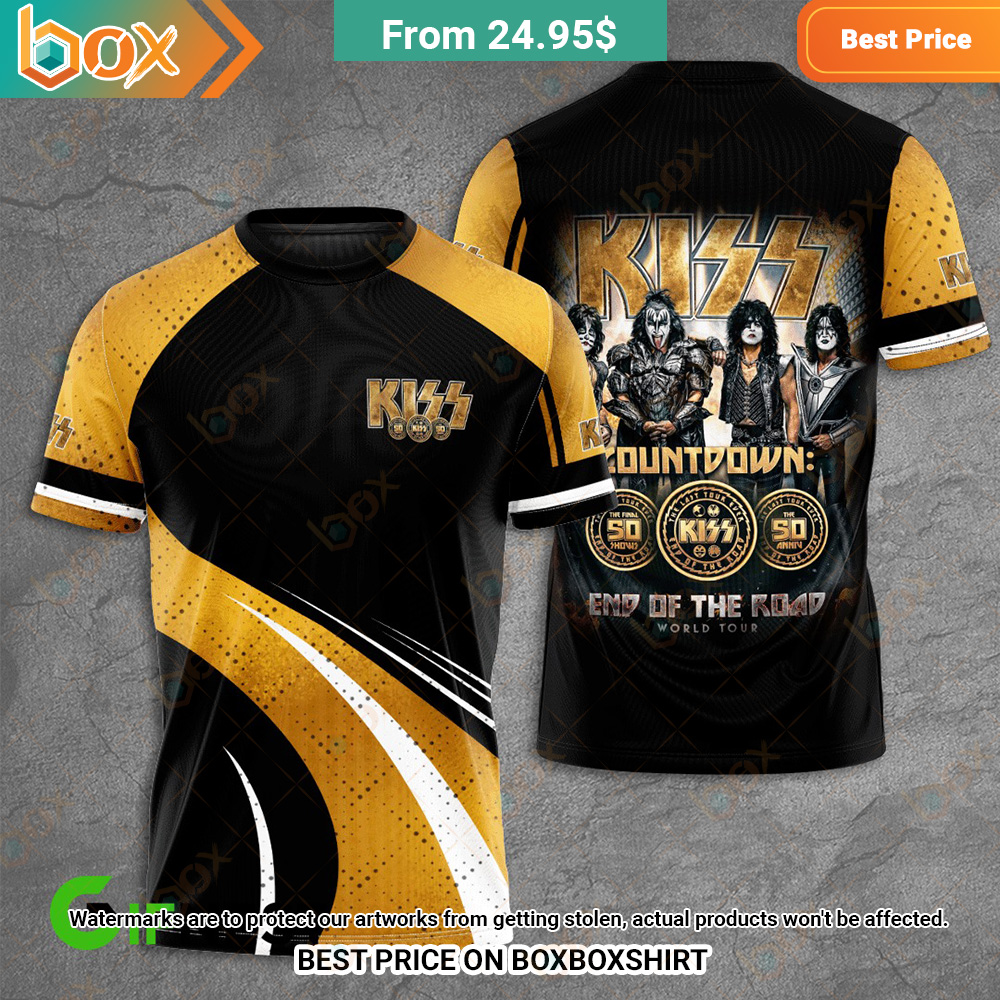 Kiss Band The Final 50 Shows The Last Tour Ever End of the Road The 50 Army T-Shirt Polo Shirt 5