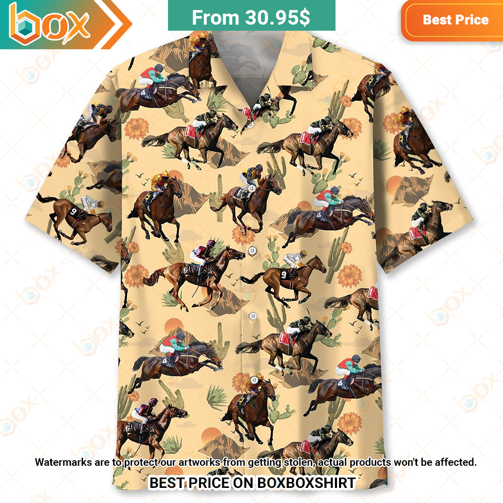 Racing Desert Horse Hawaiian Shirt 3