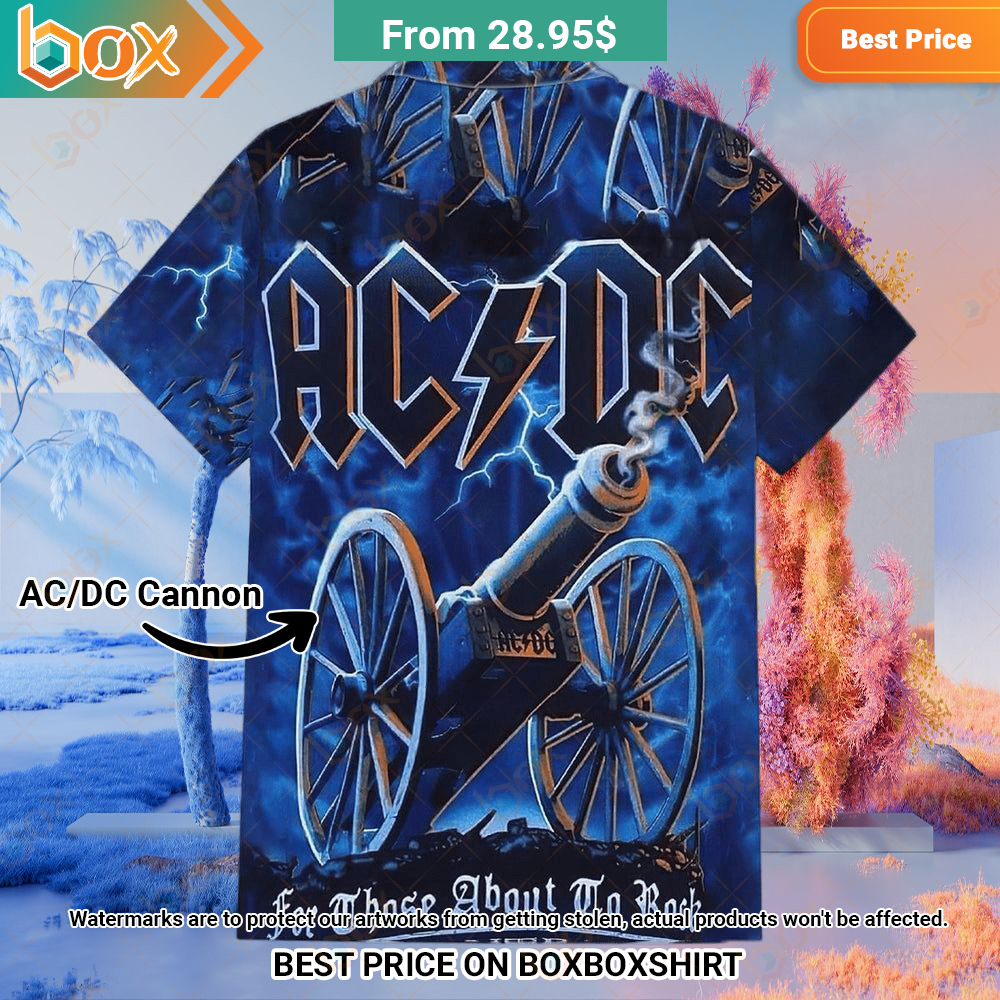 ACDC Album Covers Hawaiian Shirt Short 17