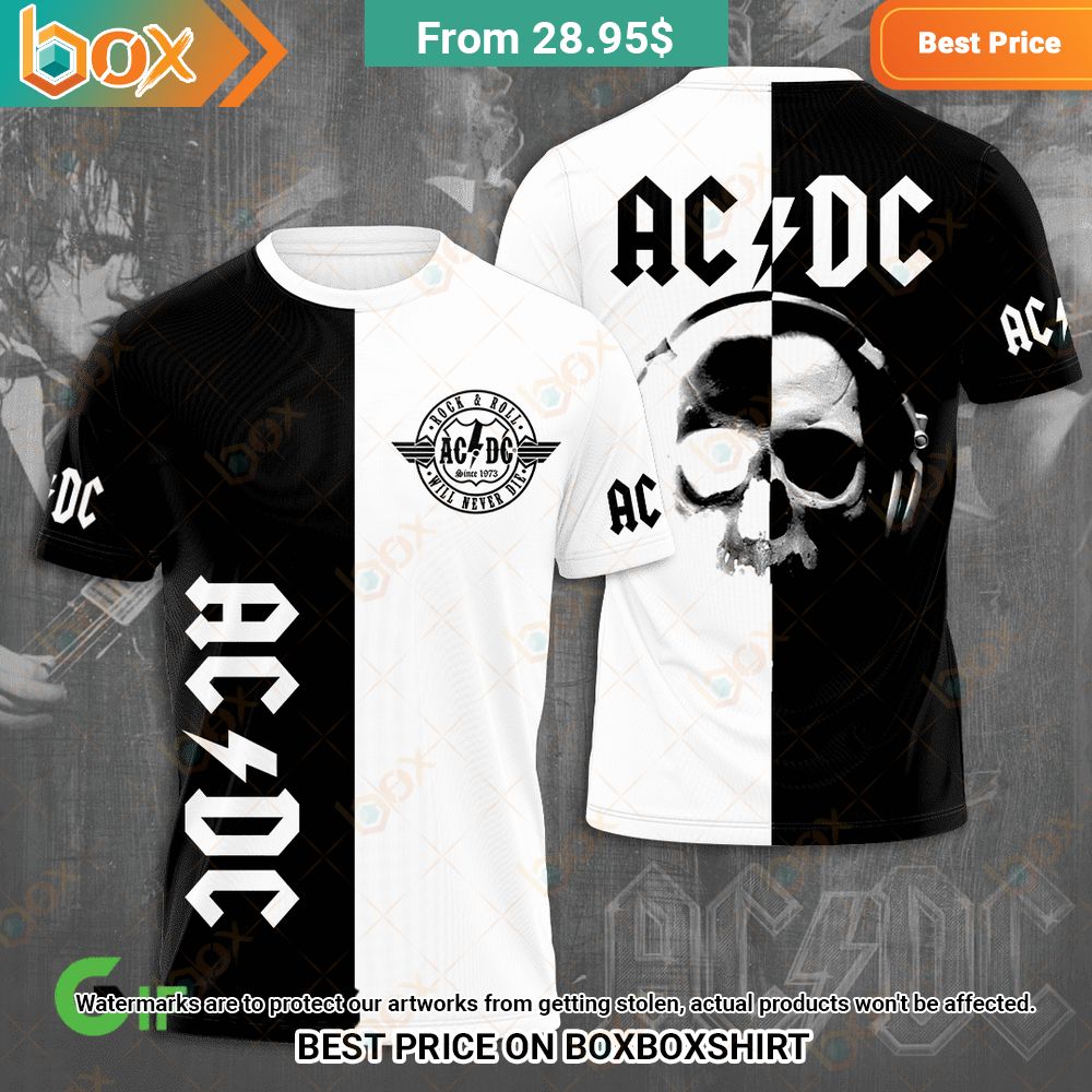 ACDC Skull Rock & Roll Will Never Die Album Shirt Hoodie 1