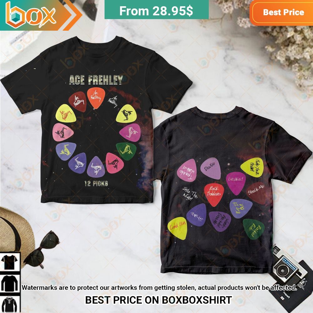 Ace Frehley 12 Picks Album Cover Shirt 1