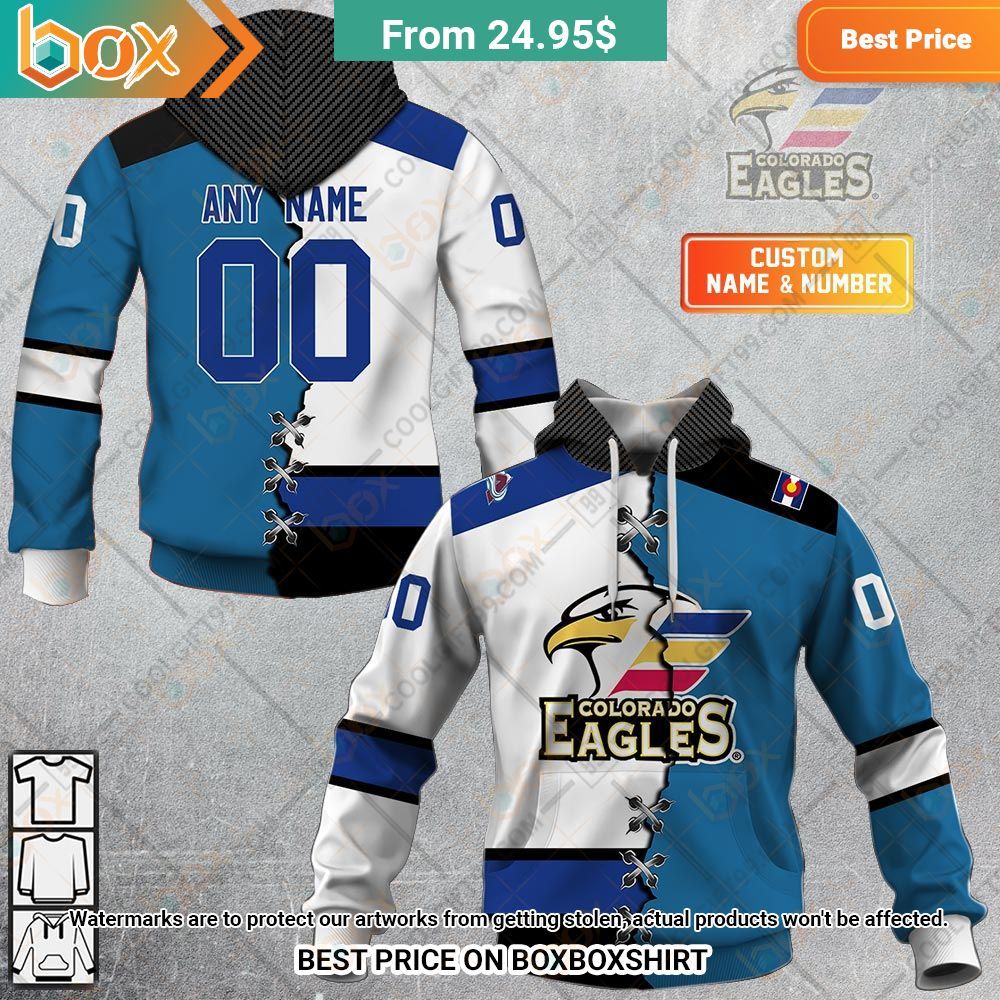 ahl colorado eagles mix jersey personalized hoodie 1 245