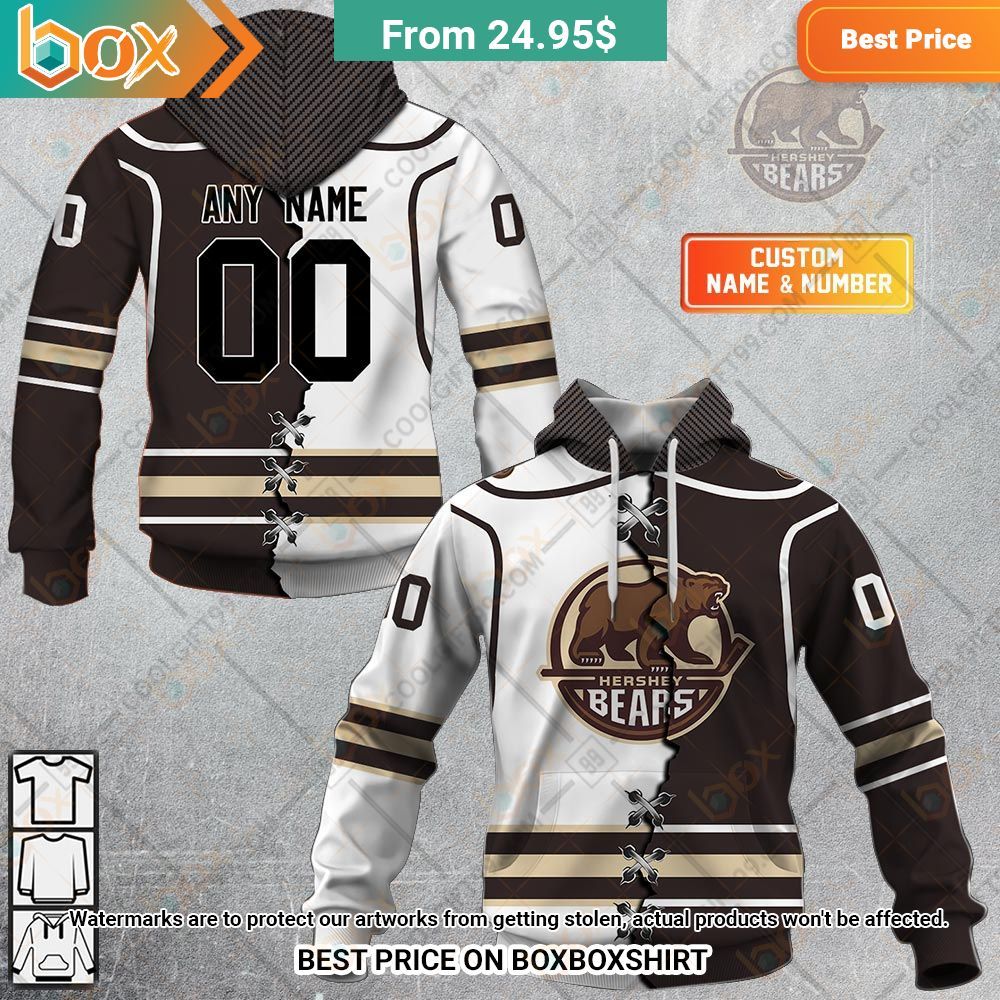 ahl hershey bears mix jersey personalized hoodie 1 764