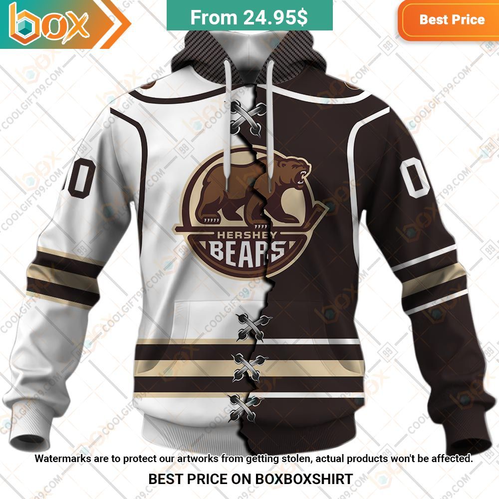 ahl hershey bears mix jersey personalized hoodie 2 599