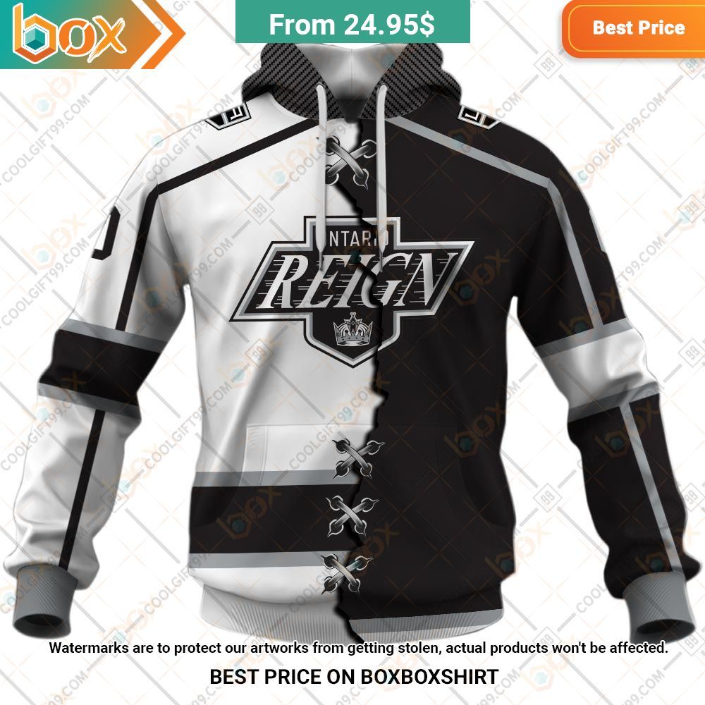 ahl ontario reign mix jersey personalized hoodie 2 350