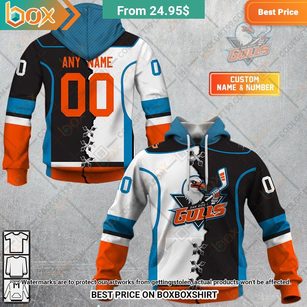 ahl san diego gulls mix jersey personalized hoodie 1 576
