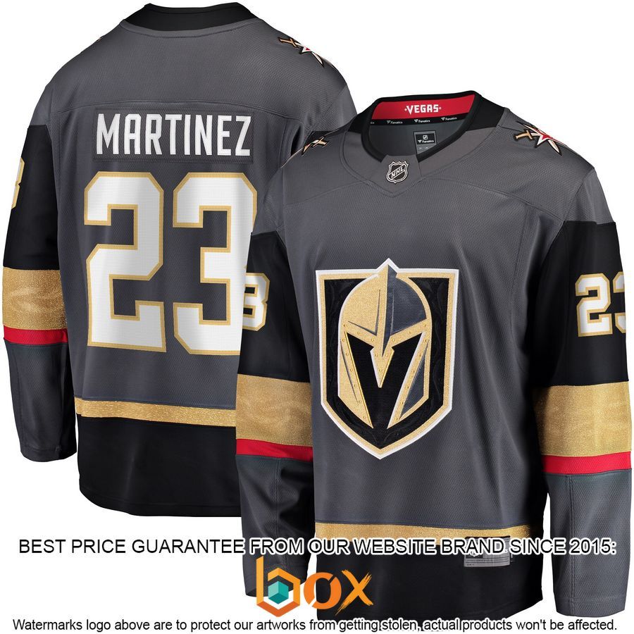 NEW Alec Martinez Vegas Golden Knights Home Player Gray Hockey Jersey 1