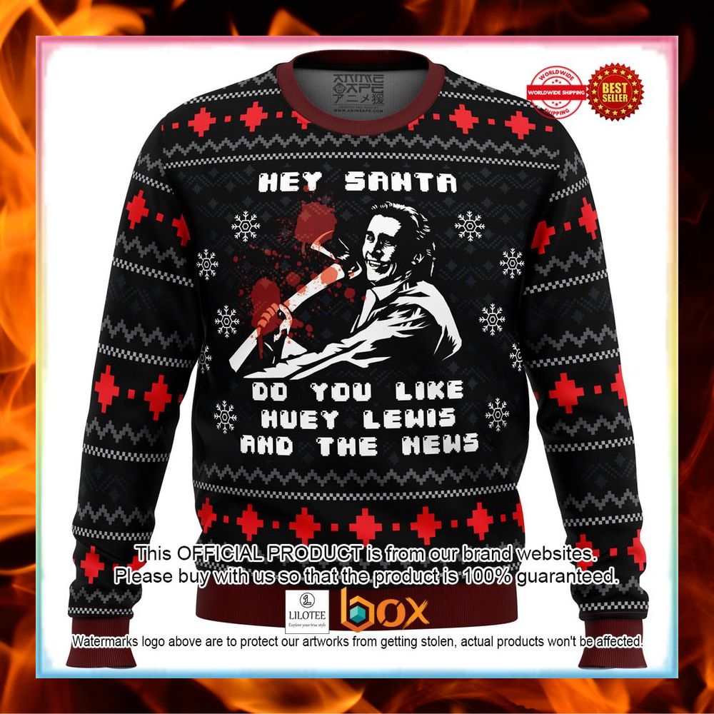 BEST American Santa American Psycho Christmas Sweater 4