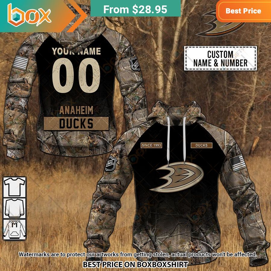 BEST Anaheim Ducks Hunting Camouflage Custom Shirt 17