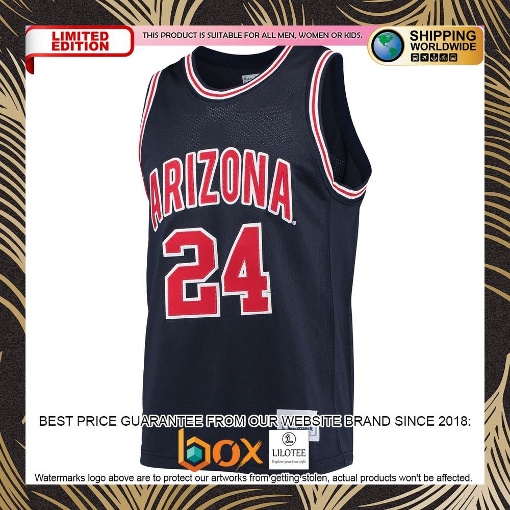 NEW Andre Iguodala Arizona Wildcats Original Retro Brand Alumni Commemorative Classic Navy Basketball Jersey 6