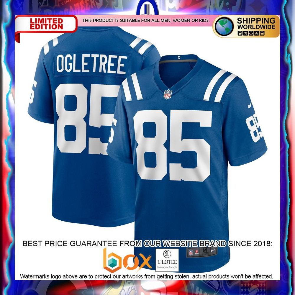 NEW Andrew Ogletree Indianapolis Colts Royal Football Jersey 12