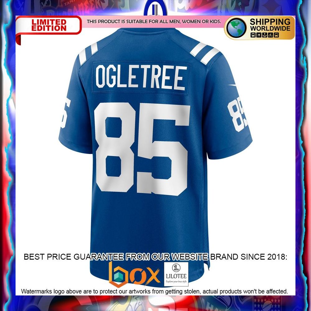 NEW Andrew Ogletree Indianapolis Colts Royal Football Jersey 14