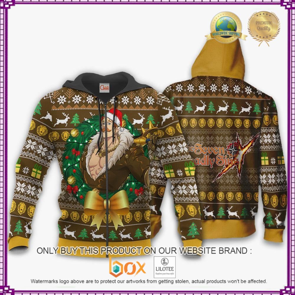 HOT Anime Escanor Seven Deadly Sins Christmas 3D Hoodie, Sweater 2