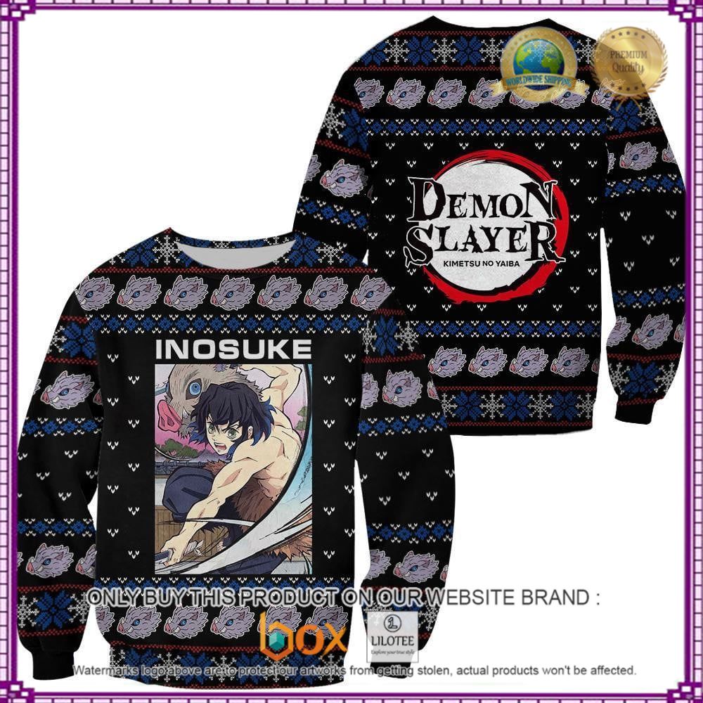 HOT Anime Inosuke Demon Slayer Christmas 3D Hoodie, Sweater 14