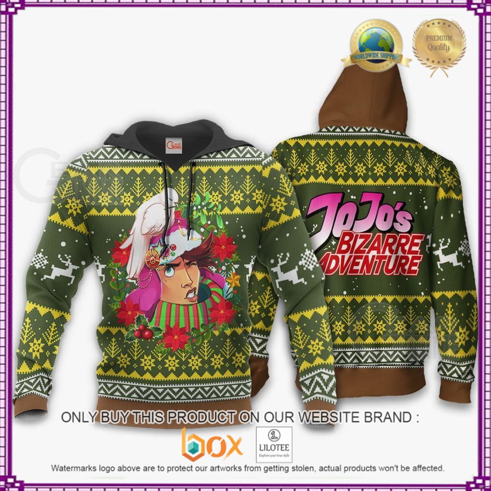 HOT Anime Joseph Joestar Jojos Bizarre Adventure Christmas 3D Hoodie, Sweater 12