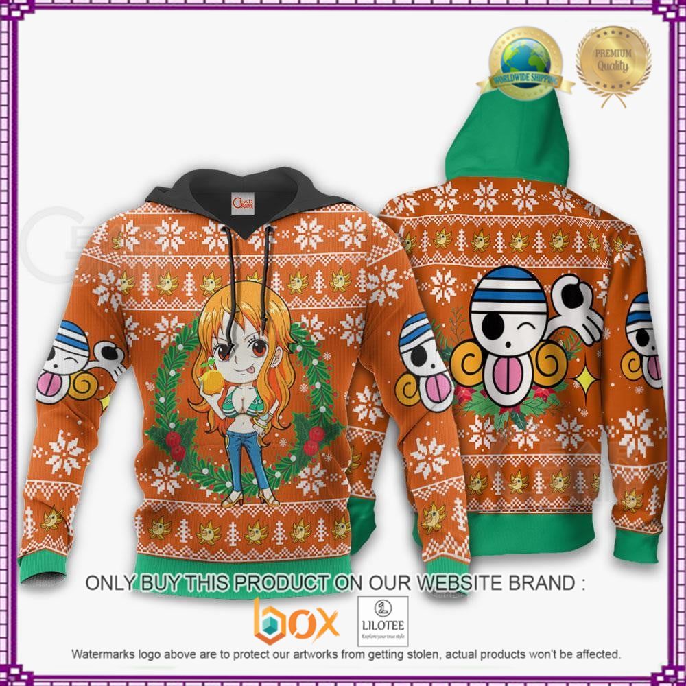 HOT Anime Nami One Piece Christmas 3D Hoodie, Sweater 7