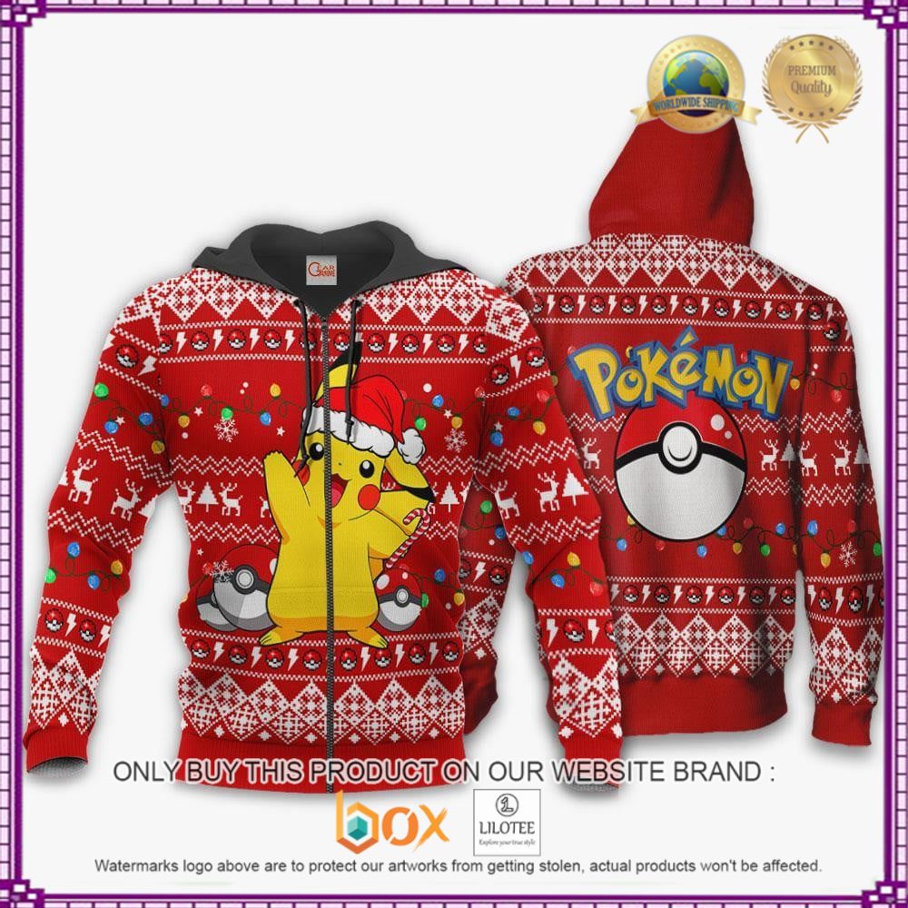 HOT Anime Pikachu Santa Pokemon Christmas 3D Hoodie, Sweater 11