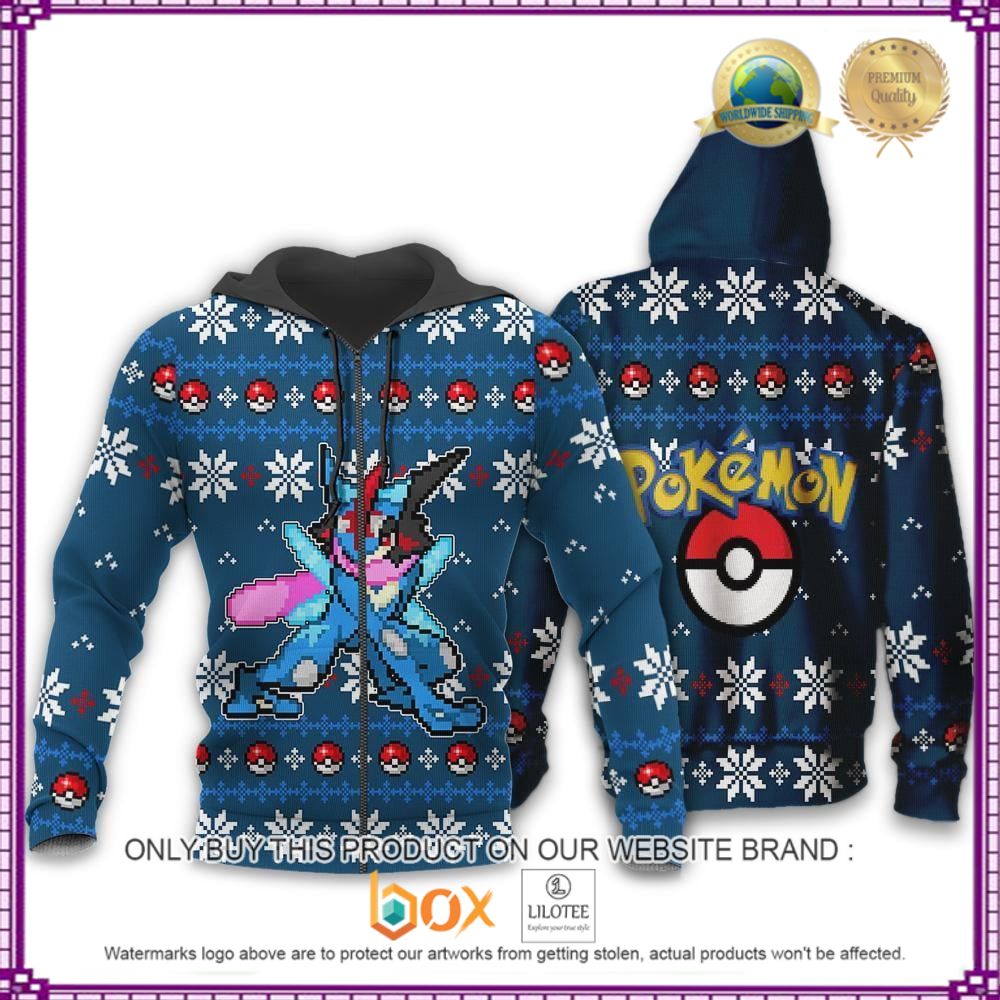 HOT Anime Pokemon Greninja Christmas 3D Hoodie, Sweater 8