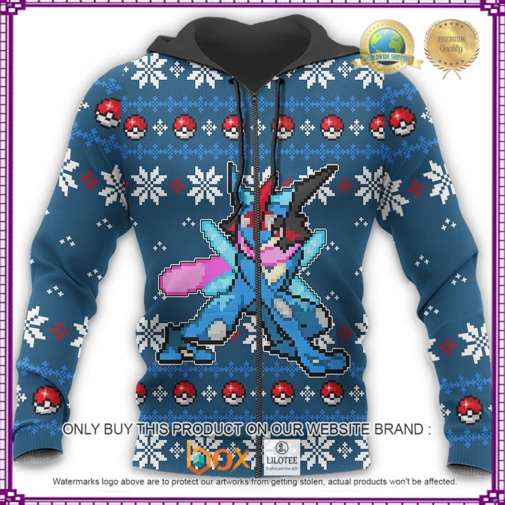 HOT Anime Pokemon Greninja Christmas 3D Hoodie, Sweater 13