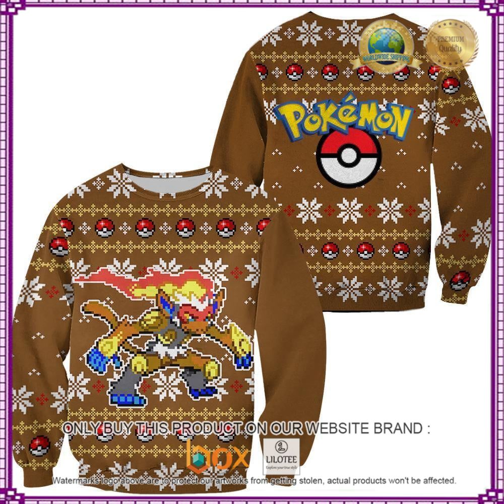 HOT Anime Pokemon Infernape Christmas 3D Hoodie, Sweater 14