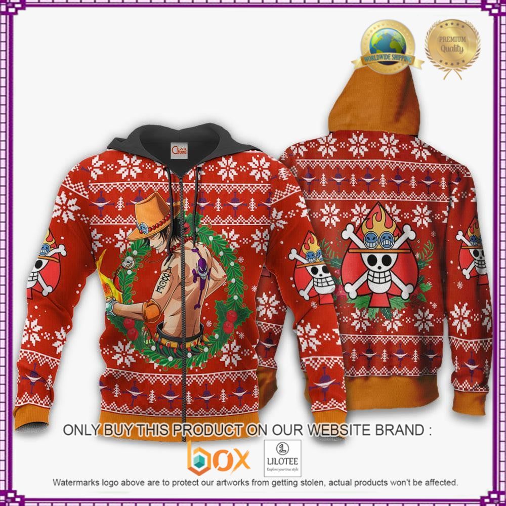 HOT Anime Portgas Ace One Piece Christmas 3D Hoodie, Sweater 11