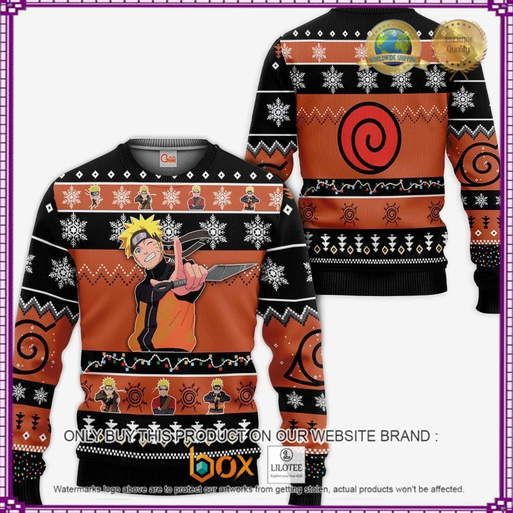 HOT Anime Uzumaki Naruto Christmas 3D Hoodie, Sweater 1