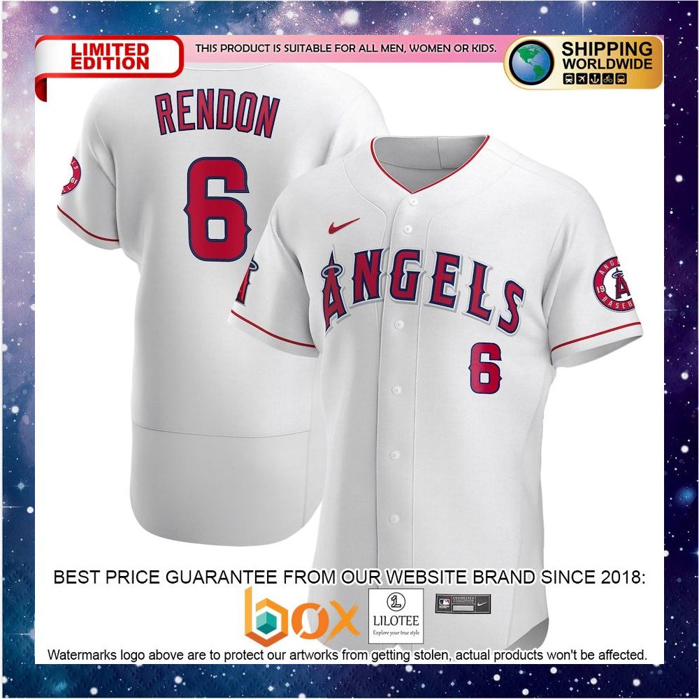 NEW Anthony Rendon Los Angeles Angels Authentic Player White Baseball Jersey 1