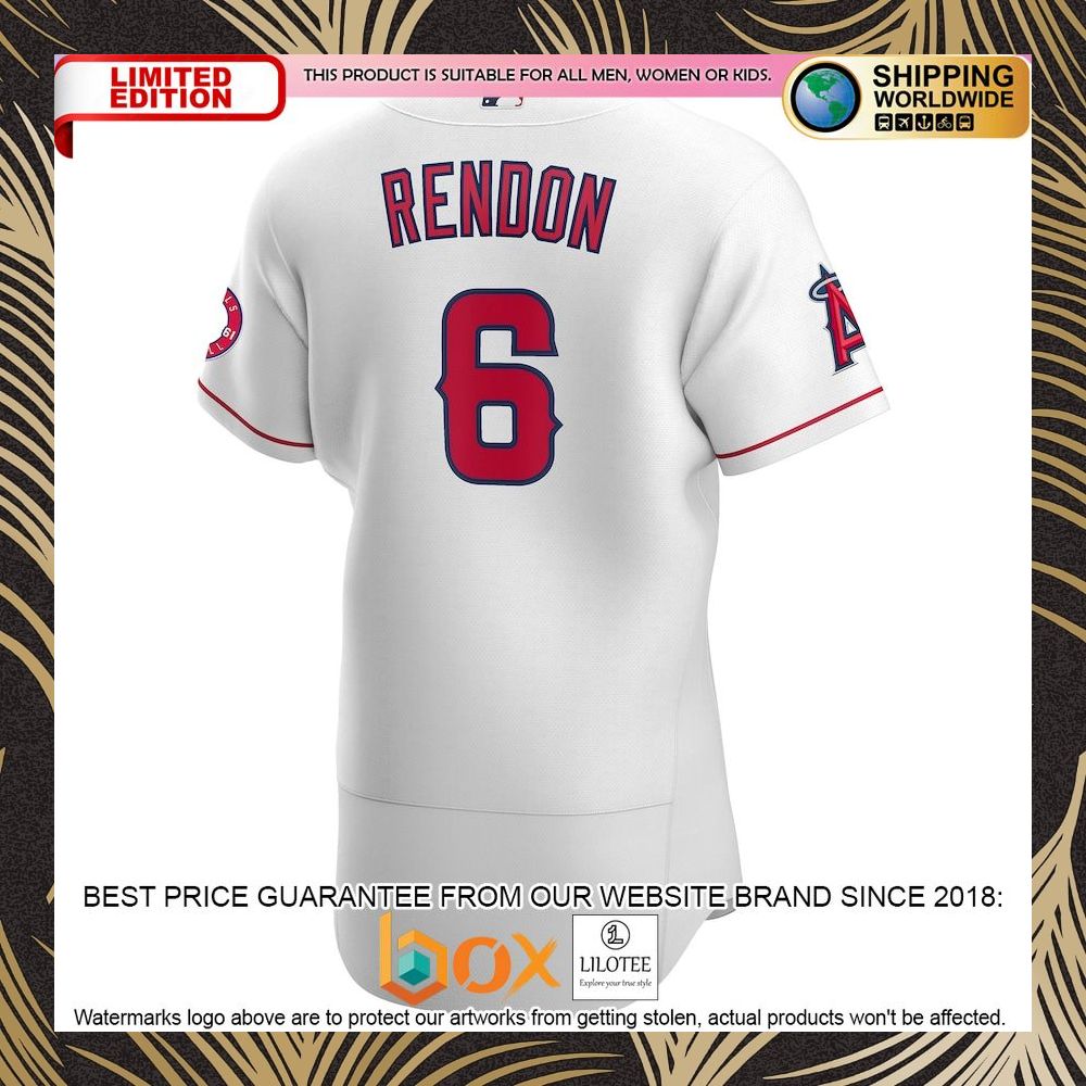 NEW Anthony Rendon Los Angeles Angels Authentic Player White Baseball Jersey 6