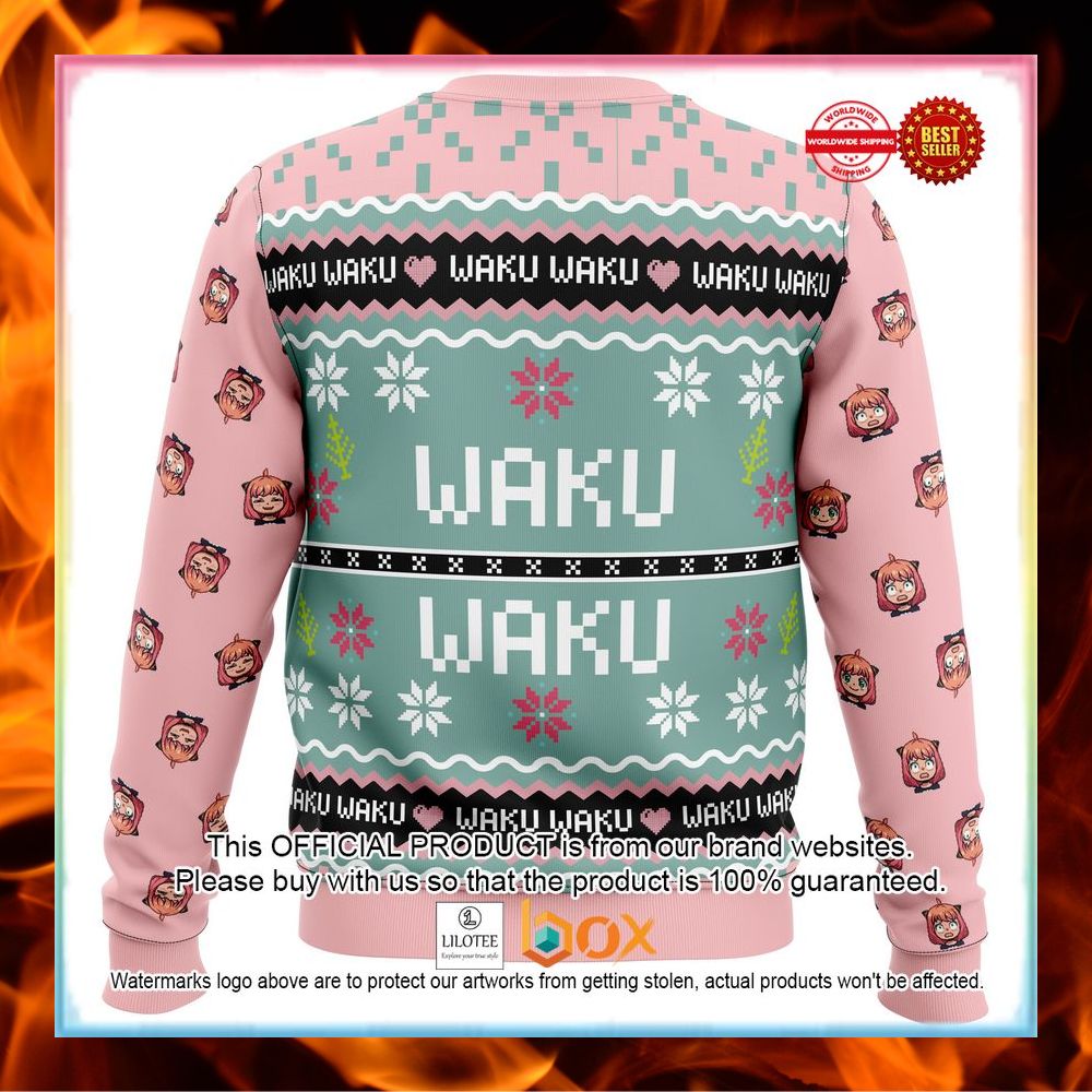 BEST Anya Forger Waku Waku Spy x Family Christmas Sweater 6