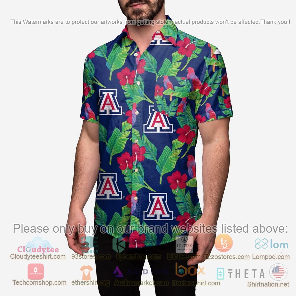 HOT Arizona Wildcats Floral Button-Up Hawaii Shirt 2